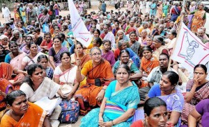 Hindu women at demonstration