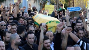 Funeral procession of Ados Termos, who died after tackling a suicide bomber in Beirut (CNN)