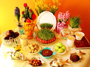 All these elements appear on a Nawroz table