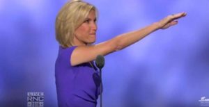 Trump supporter Laura Ingraham finished her convention speech with this gesture