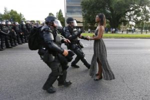 Ieshia Evans photographed in Baton Rouge by Jonathan Bachman/Reuters