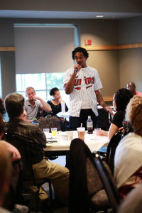 A young voice is heard at Marnita's Table