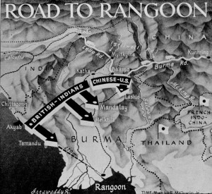 Map of WWII Activity in India and Burma