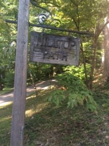 hilltop path sign