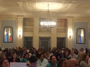 Librarians paying attention in the gorgeous Yale Club