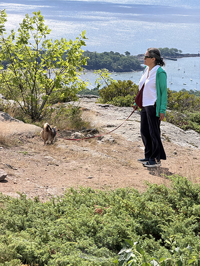 Sujata and dog